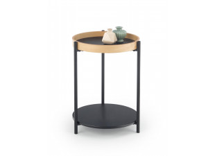 Odkládací stolek ROLO černá / přírodní dub