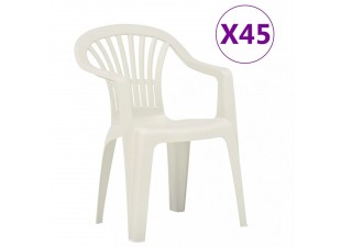 Stohovatelné zahradní židle 45 ks plast Dekorhome