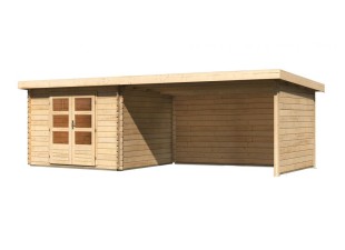Dřevěný zahradní domek BASTRUP 5 s přístavkem Dekorhome