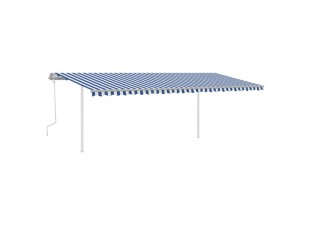 Ručně zatahovací markýza se sloupky 350x250 cm Dekorhome