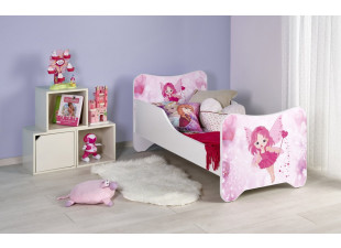 Dětská postel HAPPY FAIRY bílá / růžová