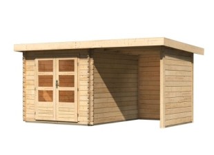 Dřevěný zahradní domek BASTRUP 4 s přístavkem Dekorhome