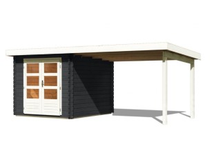 Dřevěný zahradní domek BASTRUP 4 s přístavkem Dekorhome