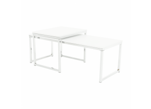 Konferenční stolek 2ks MAGNO TYP 2 bílá mat / chrom