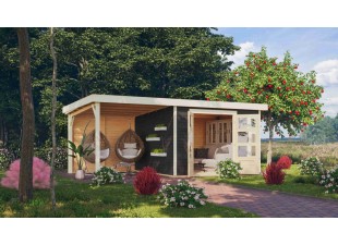 Dřevěný zahradní domek KERKO 6 s přístavkem 240 Dekorhome