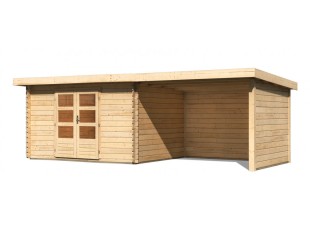 Dřevěný zahradní domek BASTRUP 7 s přístavkem Dekorhome
