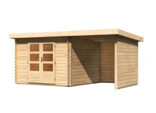 Dřevěný zahradní domek BASTRUP 5 s přístavkem Dekorhome