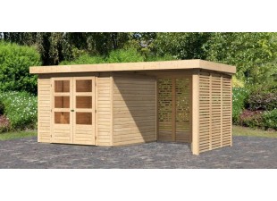 Dřevěný zahradní domek ASKOLA 3,5 s přístavkem Dekorhome