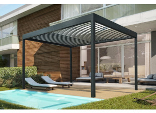 Hliníková pergola 300 x 300 cm antracit Dekorhome