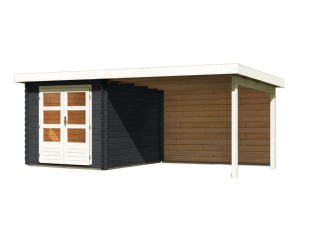 Dřevěný zahradní domek BASTRUP 4 s přístavkem Dekorhome