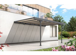 Kovový přístřešek / carport ke zdi 298 x 509 cm Dekorhome