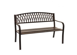 Ocelová zahradní lavička Dekorhome