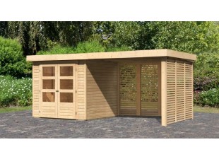 Dřevěný zahradní domek ASKOLA 2 s přístavkem Dekorhome