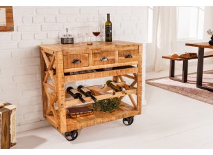 Barová skříňka s kolečky OFION Dekorhome