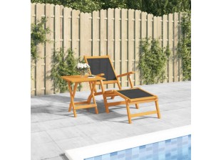 Zahradní skládací křeslo se stolkem Dekorhome