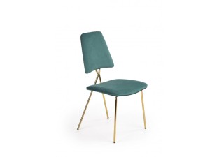 Jídelní židle K411 zelená / zlatá