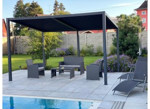 Hliníková pergola 400 x 300 cm antracit Dekorhome