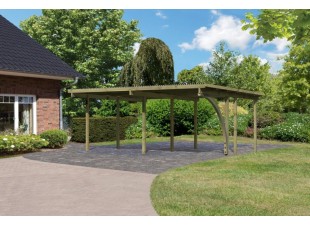 Dřevěný dvojitý přístřešek / carport ECO 1A Dekorhome