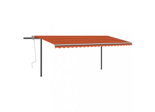 Ručně zatahovací markýza se sloupky 450x300 cm Dekorhome