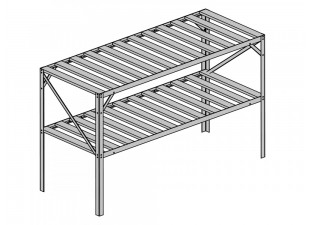Hliníkový regál do skleníku Dekorhome