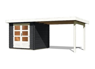 Dřevěný zahradní domek BASTRUP 2 s přístavkem Dekorhome