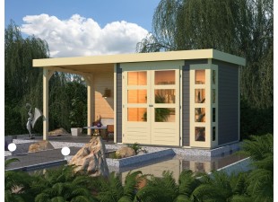 Dřevěný zahradní domek KERKO 3 s přístavkem 240 Dekorhome
