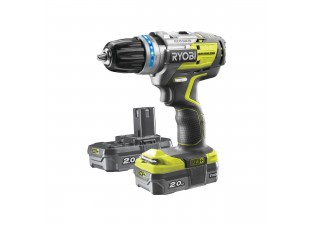 Ryobi R18PDBL-220S aku 18 V bezkomutátorová příklepová vrtačka + 2x 2Ah baterie + nabíječka ONE+