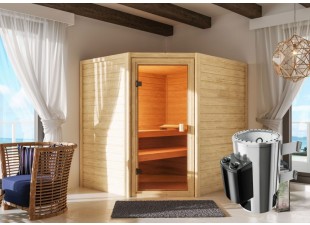Interiérová finská sauna s kamny 3,6 kW Dekorhome