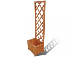 Zahradní truhlík s treláží 40x30x135 cm Dekorhome