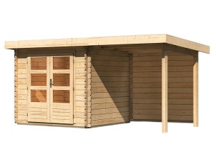 Dřevěný zahradní domek BASTRUP 2 s přístavkem Dekorhome