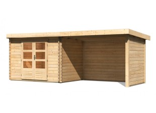 Dřevěný zahradní domek BASTRUP 3 s přístavkem Dekorhome
