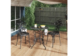 Zahradní bistro set 3 ks litý hliník Dekorhome