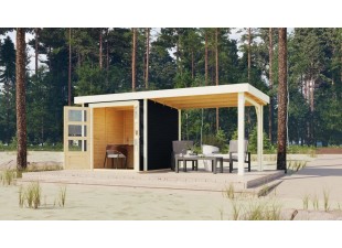 Dřevěný zahradní domek ASKOLA 2 s přístavkem 280 Dekorhome