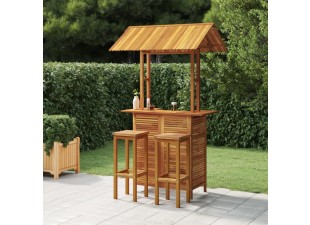 Zahradní barový set se stříškou 3 ks Dekorhome