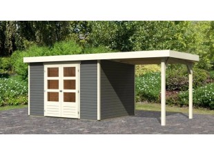 Dřevěný zahradní domek ASKOLA 5 s přístavkem 240 Dekorhome