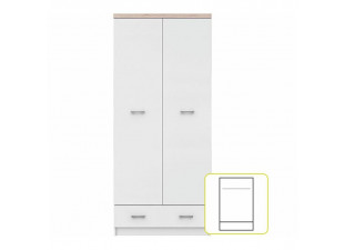 Šatní skříň TOPTY 2D1S