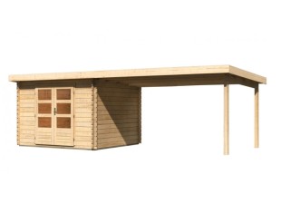 Dřevěný zahradní domek BASTRUP 5 s přístavkem Dekorhome