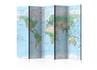 Paraván World Map Dekorhome