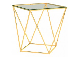 Konferenční stolek nerezová ocel / sklo Dekorhome