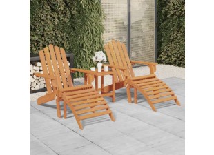 Zahradní křeslo ADIRONDACK s podnožkou 2 ks Dekorhome
