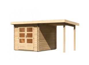 Dřevěný zahradní domek BASTRUP 4 s přístavkem Dekorhome