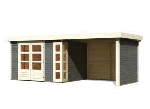 Dřevěný zahradní domek KERKO 5 s přístavkem 280 Dekorhome