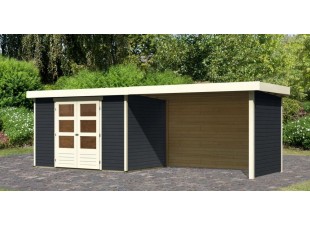 Dřevěný zahradní domek ASKOLA 4 s přístavkem 280 Dekorhome